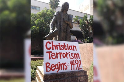 Αυτοί που δεν τολμούν μετά από κάθε χτύπημα των τζιχαντιστών να μιλήσουν για «ισλαμική» τρομοκρατία, βγήκαν τώρα και μιλάνε για «χριστιανική» τρομοκρατία, λόγω του… Κολόμβου